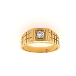 Pre Owned 18ct Diamond Signet Ring ZX35